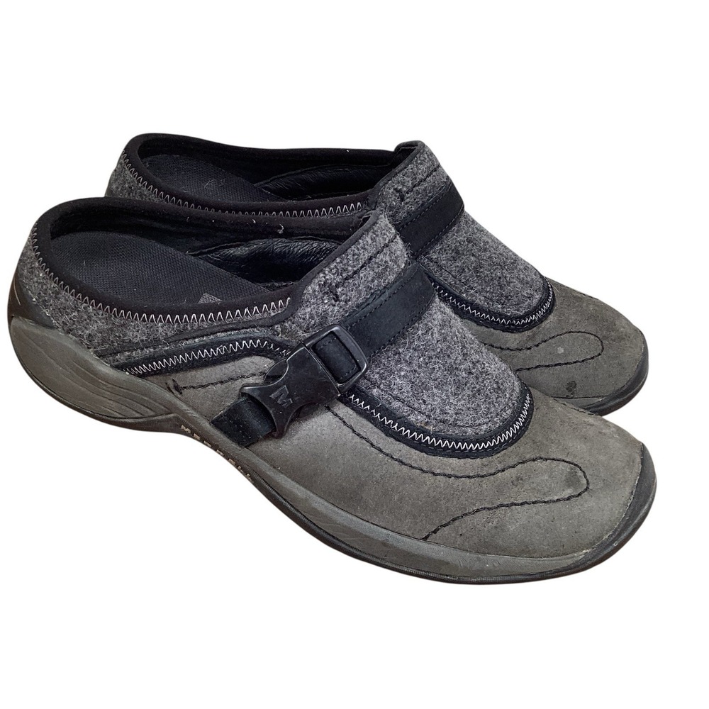MERRELL Encore Sidestep Clogs Mules J66624 Women's Sz 8.5 Shadow Gray
